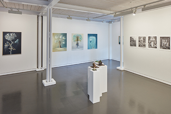 Ausstellungsansicht, Mittelgeschoss im Trudelhaus Baden