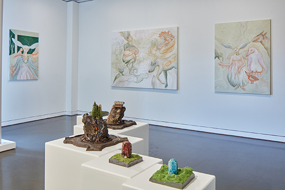 Ausstellungsansicht, Mittelgeschoss im Trudelhaus Baden