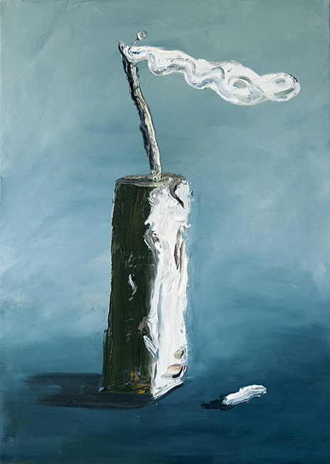 Jonas Baumann, Candle, 70x50 cm, Öl auf Leinwand